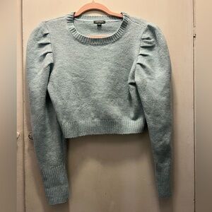 Cropped Long Sleeved Sweater (Baby Blue)
